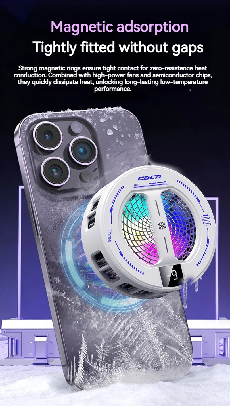 Refroidisseur Magnétique Gaming RGB — Affichage Température