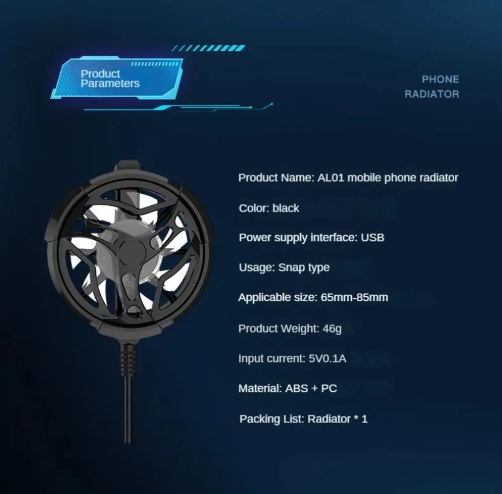 Mini Ventilateur Refroidisseur Gaming Mobile — Universel