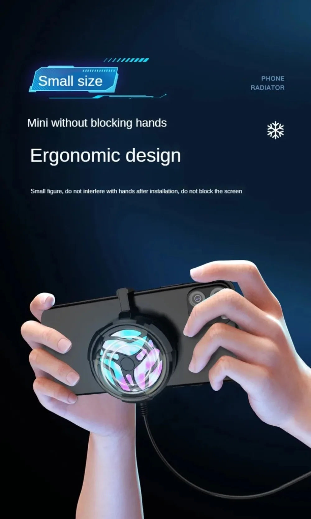Mini Ventilateur Refroidisseur Gaming Mobile — Universel